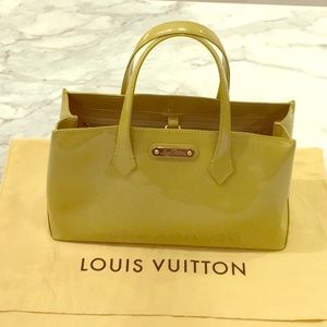 Louis Vuitton Monogram Vernis Wilshire PM Handbag.